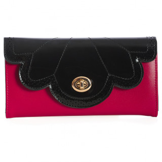 Portefeuille noir et rouge retro style festonné - Banned