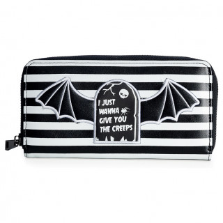 Portefeuilles rayé noir et blanc à tombe chauve-souris - Banned