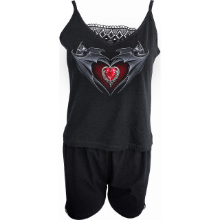 Pyjama lger  chauves-souris en coeur BAT'S HEART