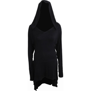 Robe gothique rock noire  capuche