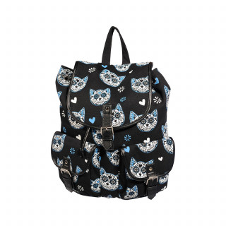 Sac  dos goth-rock Banned  ttes de chats style crane de sucre