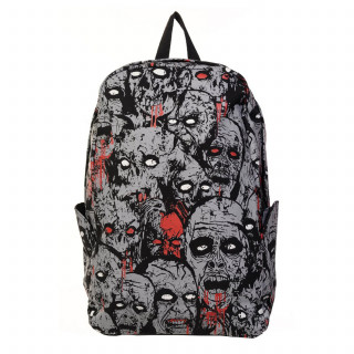 Sac  dos gothique Banned noir et gris  imprims zombies