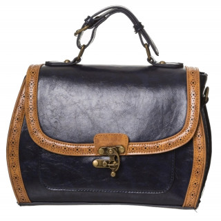 Sac à main rétro Banned modèle "Stevie" - bleu foncé