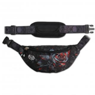Sac banane goth-rock à rose incandescente