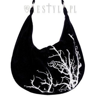 Sac besace gothique à branchages blancs - Restyle