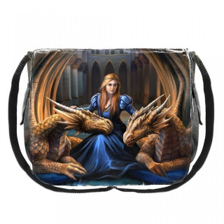 Sac besace  reine et dragons protecteurs - Anne Stokes