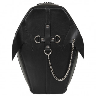 Sac  dos gothique style cerceuil  croix inverse rivete - Banned