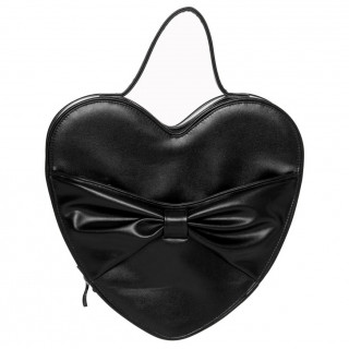 Sac à dos noir en forme de coeur avec noeud - BANNED