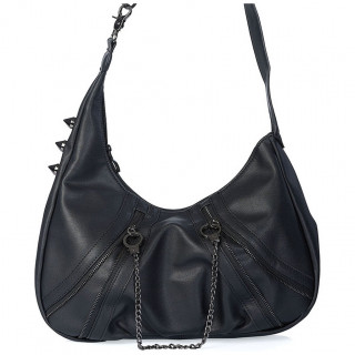 Sac d'paule noir goth-rock  chaine et menottes - Banned