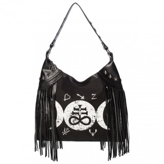 Sac gothique noir lune et croix "TEMPEST FRINGE" - Banned