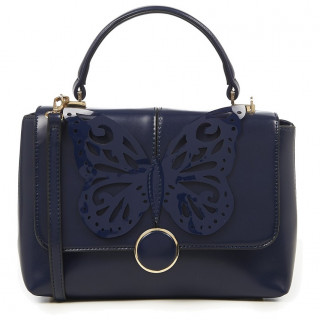 Sac  main bleu marine  papillon ajour - Banned