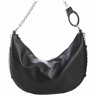 Sac à main croissant de lune noir à chaine et menotte - Banned