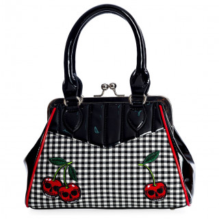 Sac  main Rockabilly  cerises mortelles - BANNED