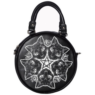 Sac  main rond  5 chats et pentacle "ESOTERICAT" - Banned