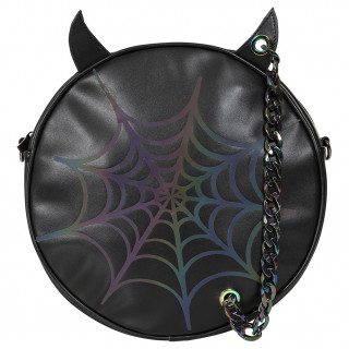 Sac rond gothique � crochets d'araign�e et toile - Banned