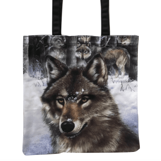 Sac shopping  meute de loup dans la neige