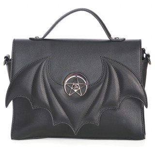 Sac similicuir noir  chauve-souris et pentacle - Banned