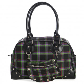 Sac tartan DUNCAN  renforts en similicuir rivet - Banned