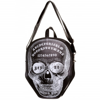 Sacoche bandoulière Banned en forme de tête de mort style Ouija