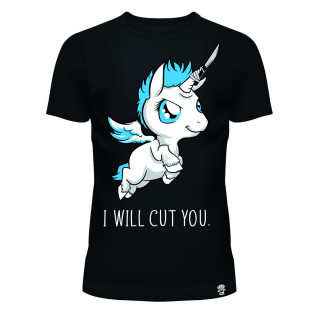 T-shirt femme  licorne meurtrire "I WILL CUT YOU" - Cupcake Cult