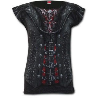 T-shirt femme  trompe-l'oeil tenue de desse dmoniaque