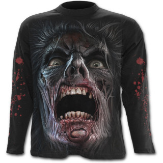 T-shirt gothique homme  manches longues "marche des morts" avec zombies et clairs