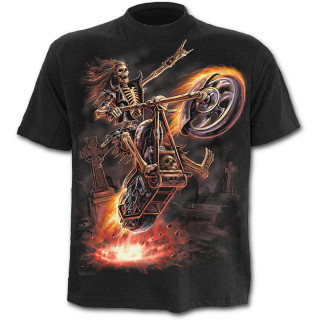 T-shirt gothique noir pour enfant "Hell Rider"