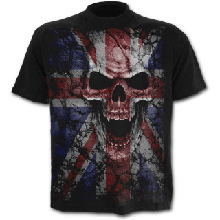T-shirt homme avec tte de mort sur drapeau Union Jack