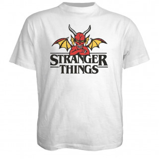 T-shirt homme blanc STRANGER THINGS - DEMON (Licence Officielle)