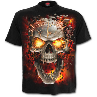 T-shirt homme gothique rock  crane explosif