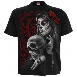 T-shirt homme  femme masque style Catrina et crne