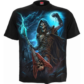 T-shirt homme goth-rock DEAD METAL avec La Mort et sa guitare