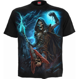 T-shirt homme goth-rock DEAD METAL avec La Mort et sa guitare