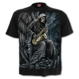 T-Shirt homme gothique avec La Mort au saxophone