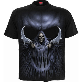 T-shirt homme gothique avec la Mort  2 lames style faucilles