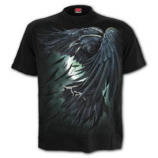 T-shirt homme gothique  corbeau de l'ombre