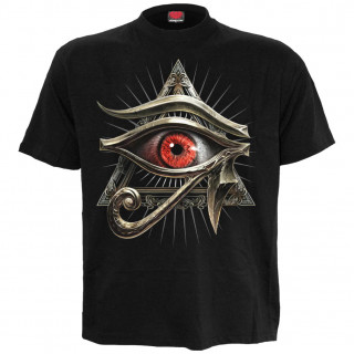T-shirt homme gothique � Oeil d'Horus et squelette mal�fique