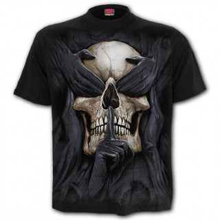 T-shirt homme gothique  trio de cranes "SEE NO EVIL"