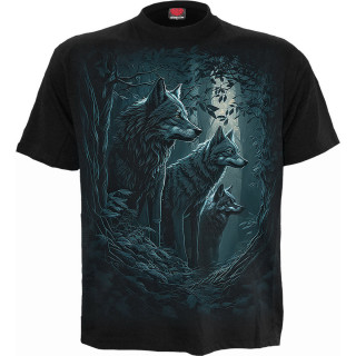 T-shirt homme  loups gardiens de la fort et lune