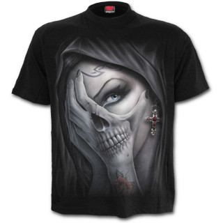 T-shirt homme  "Main de la mort" et croix gothique