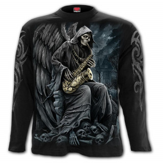 T-Shirt homme manches longues avec La Mort au saxophone