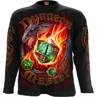 T-shirt homme manches longues avec La Mort et le dragon "DUNGEON MASTER"