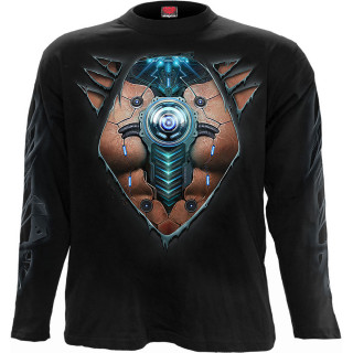 T-shirt homme manches longues effet implant Cybernetique