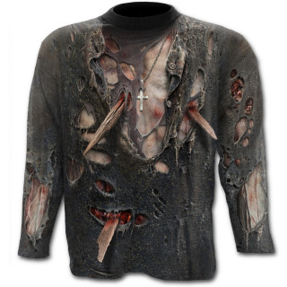 T-shirt homme manches longues en trompe l'oeil "ZOMBIE WRAP"