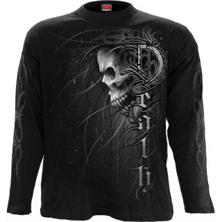 T-shirt homme manches longues tte de mort "DEATH FOREVER"