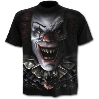 T-shirt homme noir  cirque de la terreur avec clown