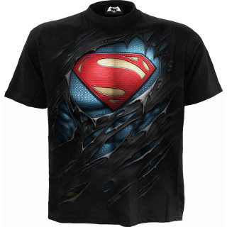 T-shirt homme SUPERMAN aspect déchiré (licence officielle)