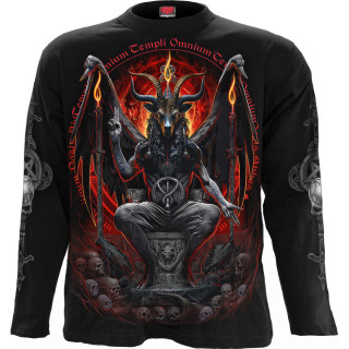 T-shirt manches longues homme BAPHOMET sur son trone