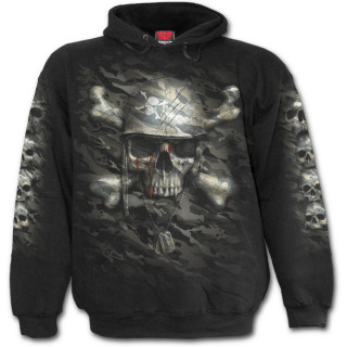 Sweat-capuche homme  tte de mort camouflage