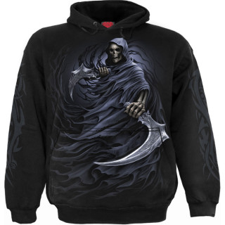 Sweat-capuche homme avec la Mort  2 lames style faucilles